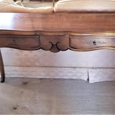 Lot #110  Ethan Allen Sofa Table w/2 drawers