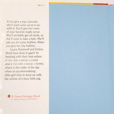 IF YOU GAVE A PIG A PANCAKE BY LAURA NUMEROFF HARDBACK BOOK