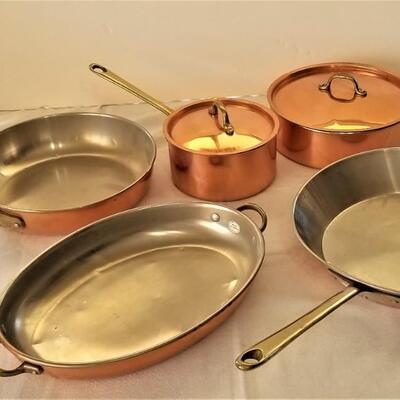 Lot #115  Copper Cookware Lot - 5 pieces