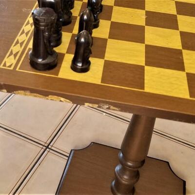 Lot #117  Chess Board on Stand