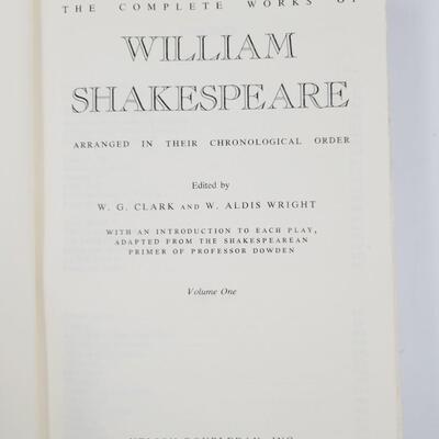 THE COMPLETE WORKS OF WILLIAM SHAKESPEARE VOL 1 & 2 BOOK CLUB EDITION HARDBACK BOOKS