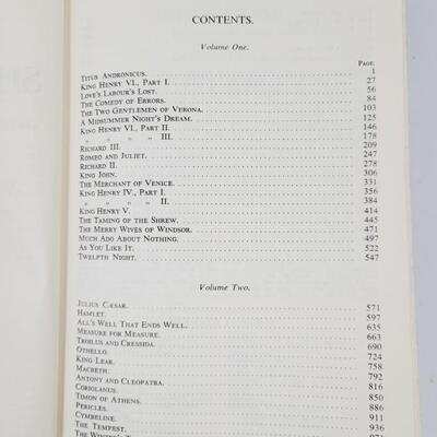 THE COMPLETE WORKS OF WILLIAM SHAKESPEARE VOL 1 & 2 BOOK CLUB EDITION HARDBACK BOOKS