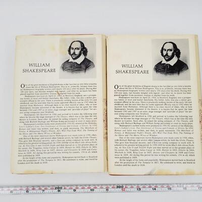 THE COMPLETE WORKS OF WILLIAM SHAKESPEARE VOL 1 & 2 BOOK CLUB EDITION HARDBACK BOOKS