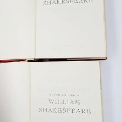 THE COMPLETE WORKS OF WILLIAM SHAKESPEARE VOL 1 & 2 BOOK CLUB EDITION HARDBACK BOOKS