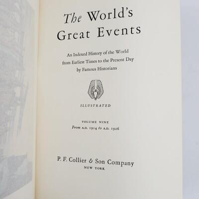 THE WORLDS GREATEST EVENTS VOL 9 FROM 1914 - 1926 HARDBACK BOOK