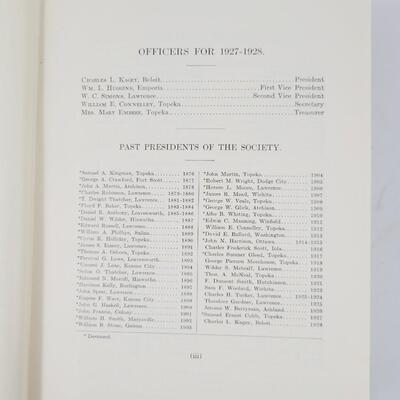 KANSAS HISTORICAL COLLECTIONS VOL XVII - 1926 - 1928