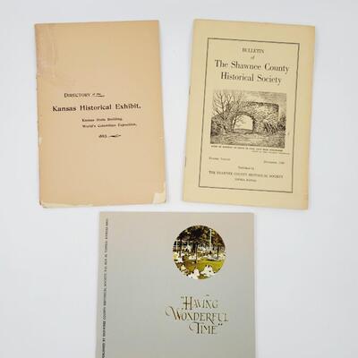 3 PC KANSAS & SHAWNEE COUNTY HISTORICAL BUNDLE