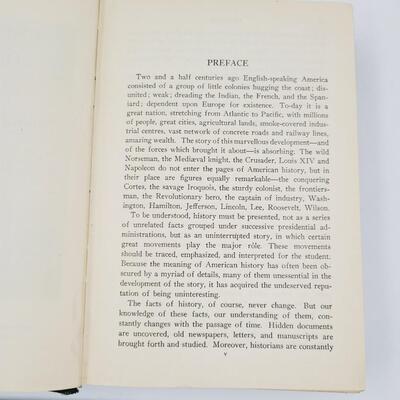 1933 THE UNITED STATES OF AMERICA - A HISTORY BY THOMAS JEFFERSON WERTENBAKER & DONALD E. SMITH