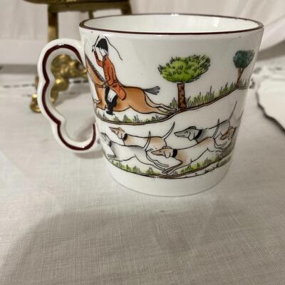 Staffordshire and Coalport Hunting Scene Fox Hunt Fine Bone China