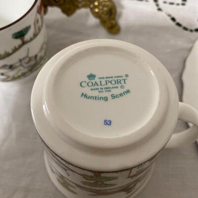 Staffordshire and Coalport Hunting Scene Fox Hunt Fine Bone China