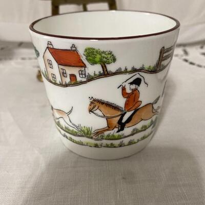 Staffordshire and Coalport Hunting Scene Fox Hunt Fine Bone China