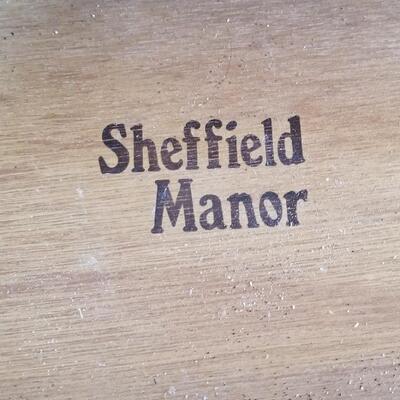 Lot #119  Sheffield Manor Drop Leaf Desk