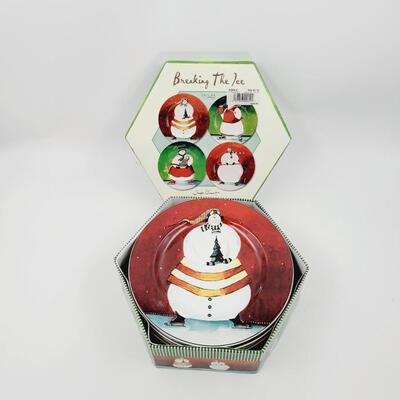 SAKURA "BREAKING THE ICE" DESSERT/ SALAD PLATE 4 SET