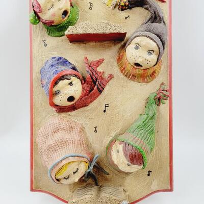 HANDMADE CAROLERS ARE SINGING HOLIDAY WALL HANGING