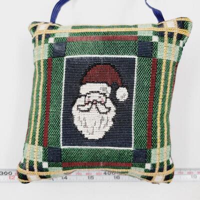 SANTA CLAUSE HOLIDAY TAPESTRY ORNAMENT/ DOOR HANGER