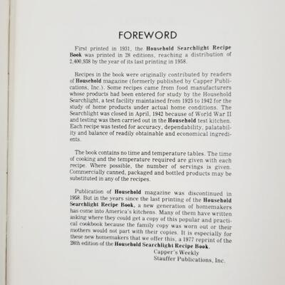 1977 SEARCHLIGHT RECIPE BOOK - PUBLISHED IN TOPEKA