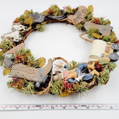 COWBOY & HORSES ANY HOLIDAY WREATH