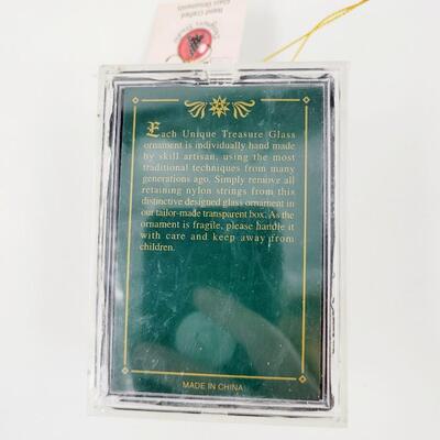 DESIGNER STUDIO HAND CRAFTED GLASS SANTA CLAUS ORNAMENT