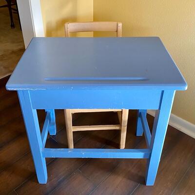 Antique school house desk and chair