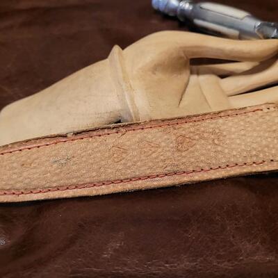 Lot 90: Vintage Handcrafted Made in Mexico Boot or Belt Dagger Knife w/ Leather Sheath