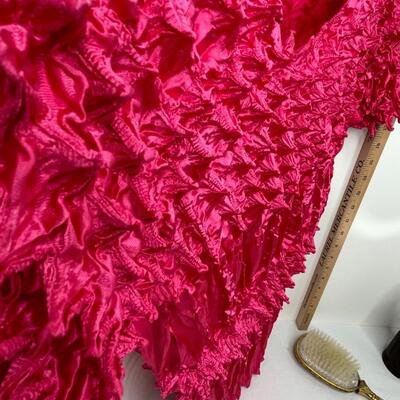 Ladies top, vintage brush and mirror and Anri Carved Monk Brush