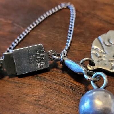 Lot 91: Vintage Mexican Mid Century Sterling Charm Bracelet