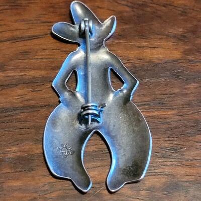Lot 92: Vintage 1940's Bell Trading Post Cowboy Brooch