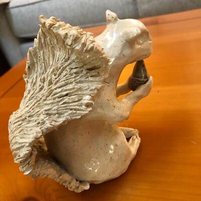 White Squirrel Pottery Piece & Flower Pot (LR - KM)