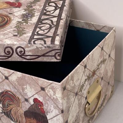 Box with lid, large and small trinket boxes, dish, new wash cloth bunny