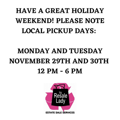 CLICK HERE FOR INFO ON LOCAL PICKUP