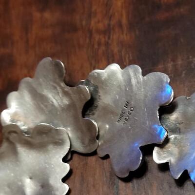 Lot 99: Vintage Pre-1948 TAXCO Sterling Necklace, Bracelet & Earrings Set