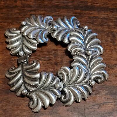 Lot 99: Vintage Pre-1948 TAXCO Sterling Necklace, Bracelet & Earrings Set