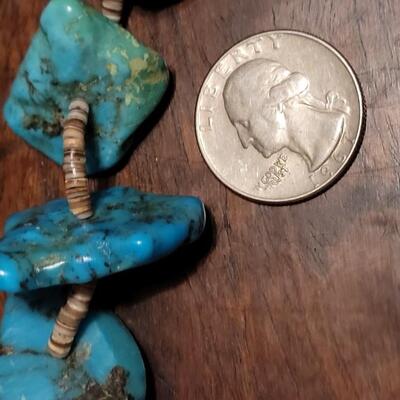 Lot 101: Beautiful Santo Domingo Kewa Pueblo Royston Turquoise and Shell Heishi Bead Necklace