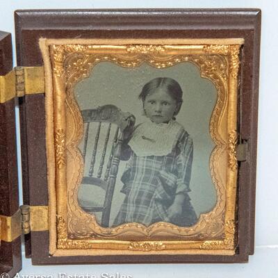 UNION CASE AMBROTYPE OF YOUNG GIRL