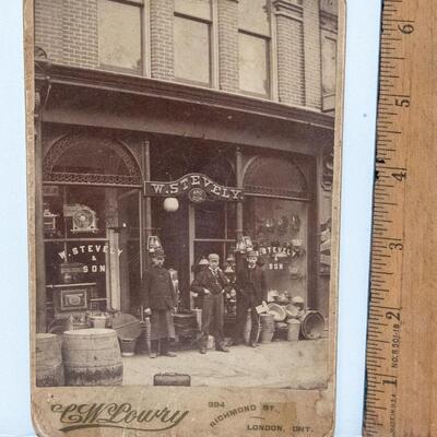 STOREFRONT CABINET PHOTO - W. STEVELY & SON