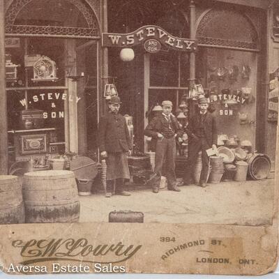 STOREFRONT CABINET PHOTO - W. STEVELY & SON