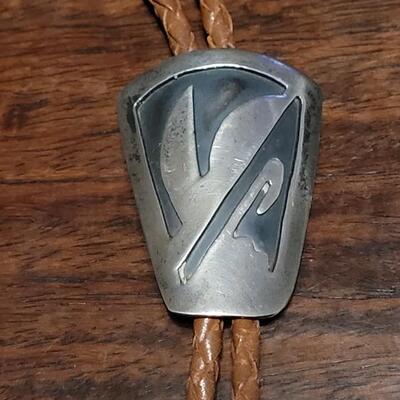 Lot 106: Vintage Sterling Inlaid Bolo Tie