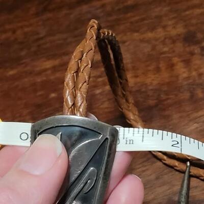Lot 106: Vintage Sterling Inlaid Bolo Tie