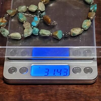 Lot 108: Vintage Sterling & Turquoise Necklace