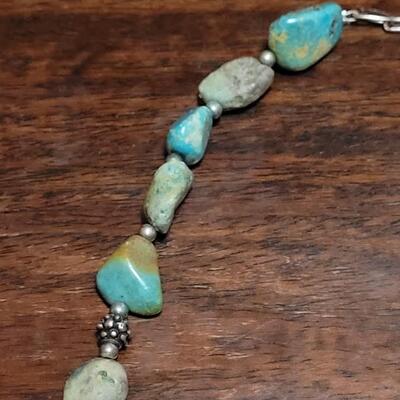 Lot 108: Vintage Sterling & Turquoise Necklace