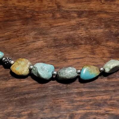 Lot 108: Vintage Sterling & Turquoise Necklace