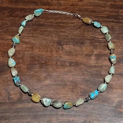Lot 108: Vintage Sterling & Turquoise Necklace