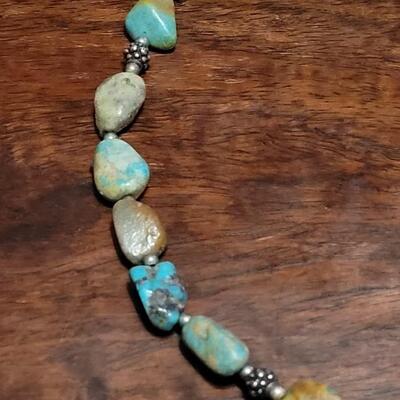 Lot 108: Vintage Sterling & Turquoise Necklace