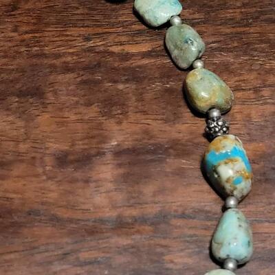 Lot 108: Vintage Sterling & Turquoise Necklace