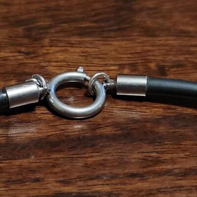 Lot 111: Vintage 24" Mexican Sterling, Onyx, Pearl & Tiger's Eye Necklace