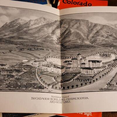 Lot 125: (3) Antique BROADMOOR HOTEL Advertising Travel Brochures w/ Opening Night Pamphlet