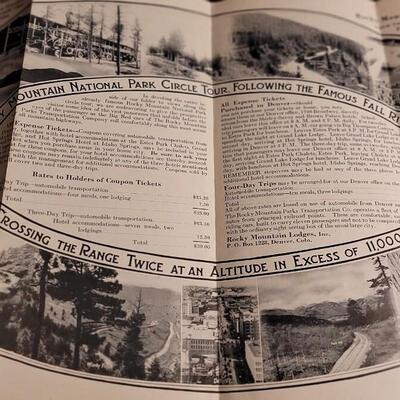 Lot 127: Set of (3) Rocky Mountain National Park ESTES PARK Travel Brochure