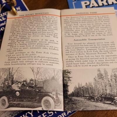 Lot 127: Set of (3) Rocky Mountain National Park ESTES PARK Travel Brochure