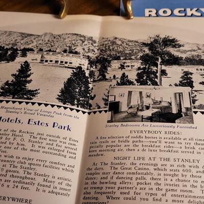 Lot 127: Set of (3) Rocky Mountain National Park ESTES PARK Travel Brochure