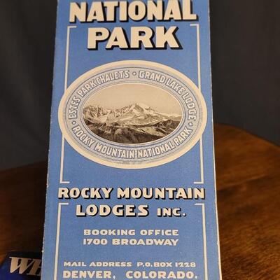 Lot 127: Set of (3) Rocky Mountain National Park ESTES PARK Travel Brochure